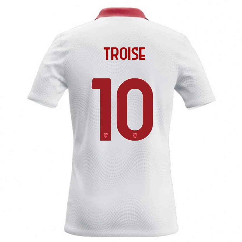 Danxen Hombre Camiseta Antonio Troise #10 Blanco Rojo 2ª Equipación 2026/27 La Camisa México
