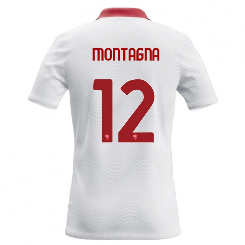 Danxen Hombre Camiseta Jacopo Montagna #12 Blanco Rojo 2ª Equipación 2026/27 La Camisa México