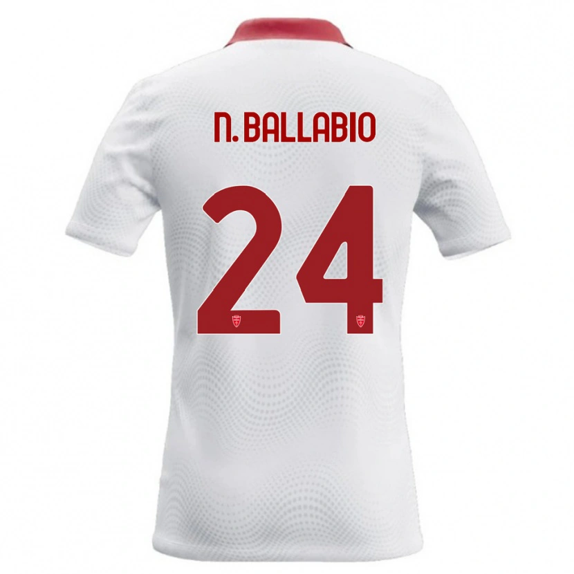 Danxen Hombre Camiseta Nicolò Ballabio #24 Blanco Rojo 2ª Equipación 2026/27 La Camisa México