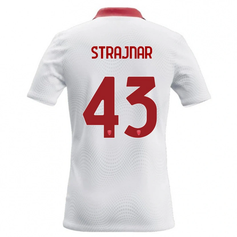 Danxen Hombre Camiseta Aljaz Strajnar #43 Blanco Rojo 2ª Equipación 2026/27 La Camisa México