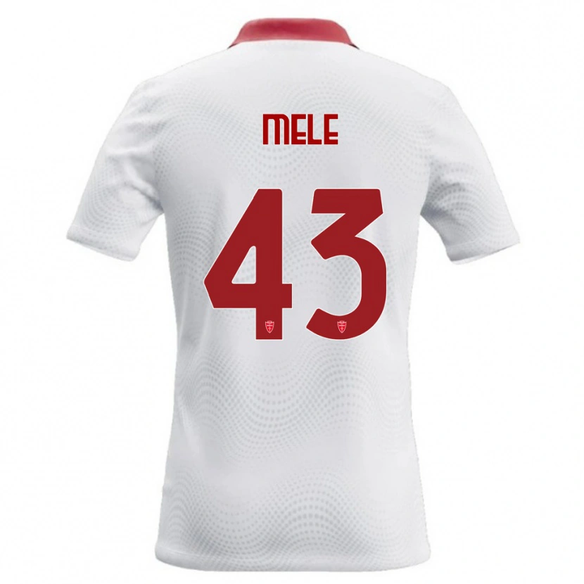 Danxen Hombre Camiseta Fabio Mele #43 Blanco Rojo 2ª Equipación 2026/27 La Camisa México