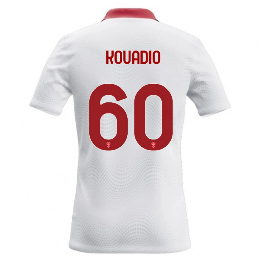 Danxen Hombre Camiseta Eddy Kouadio #60 Blanco Rojo 2ª Equipación 2026/27 La Camisa México