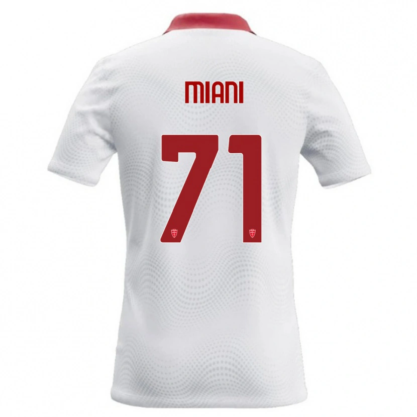 Danxen Hombre Camiseta Arthur Miani #71 Blanco Rojo 2ª Equipación 2026/27 La Camisa México