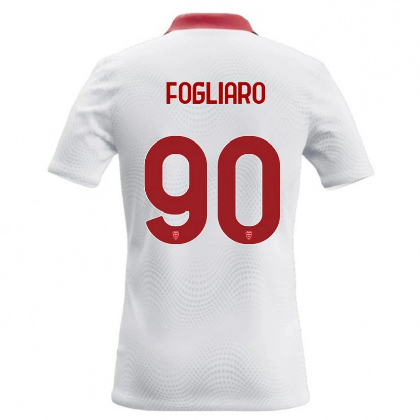 Danxen Hombre Camiseta Christian Fogliaro #90 Blanco Rojo 2ª Equipación 2026/27 La Camisa México