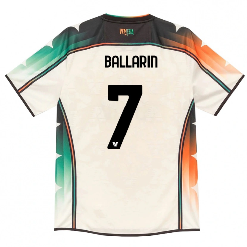Danxen Hombre Camiseta Mattia Ballarin #7 Oldlace Naranja Verde 2ª Equipación 2026/27 La Camisa México