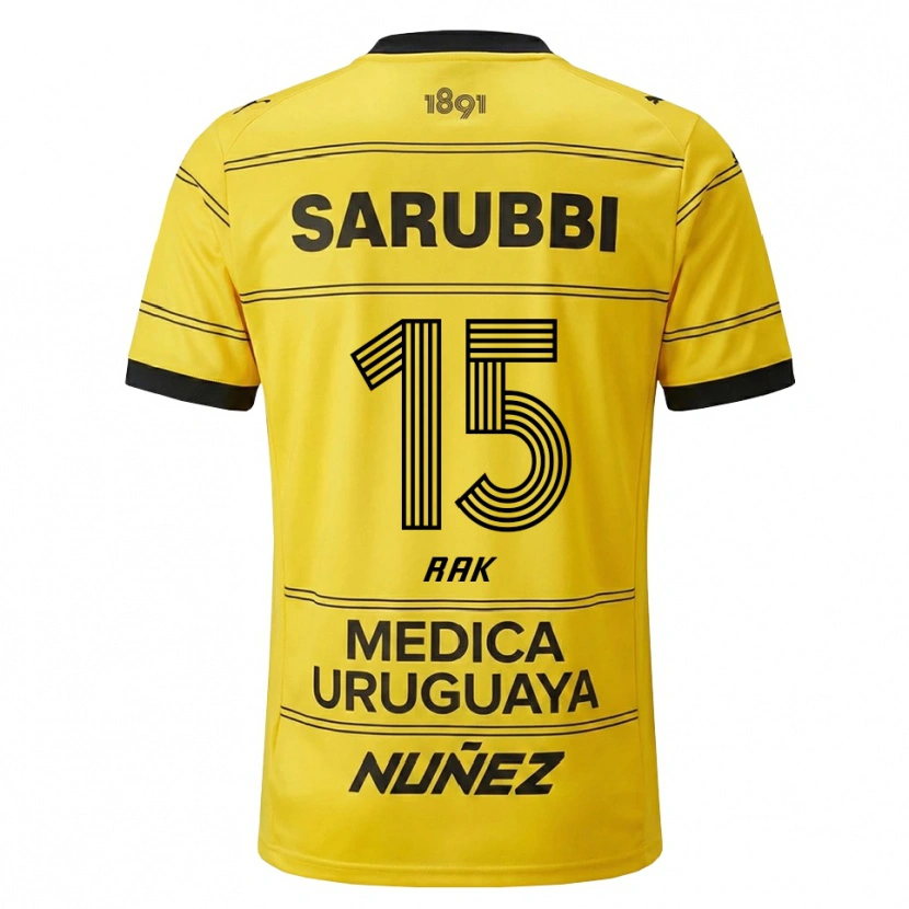 Danxen Hombre Camiseta Yonatthan Rak #15 Amarillo Negro 2ª Equipación 2026/27 La Camisa México