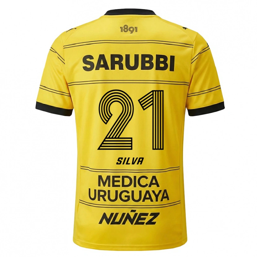 Danxen Hombre Camiseta Gastón Silva #21 Amarillo Negro 2ª Equipación 2026/27 La Camisa México