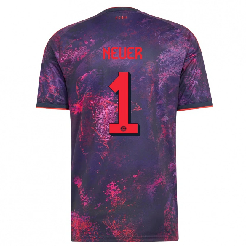 Danxen Hombre Camiseta Manuel Neuer #1 Rojo Morado Equipación Tercera 2026/27 La Camisa México