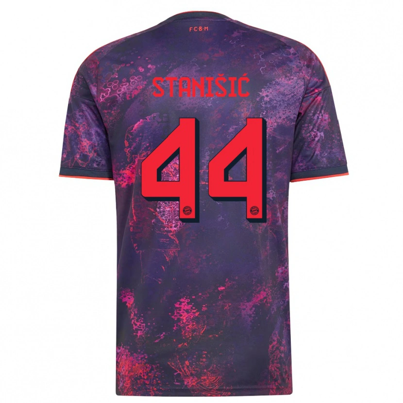 Danxen Hombre Camiseta Josip Stanisic #44 Rojo Morado Equipación Tercera 2026/27 La Camisa México