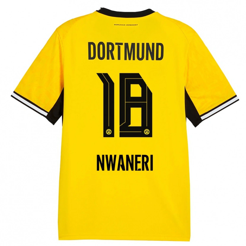 Danxen Mujer Camiseta Ethan Nwaneri #18 Amarillo Negro Blanco 1ª Equipación 2026/27 La Camisa México