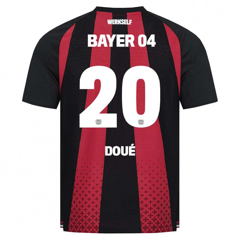 Danxen Mujer Camiseta Guéla Doué #20 Negro Blanco Rojo 1ª Equipación 2026/27 La Camisa México
