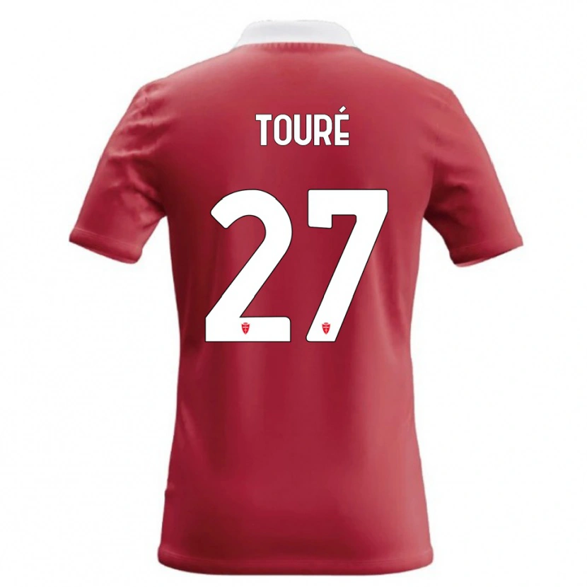 Danxen Mujer Camiseta Idrissa Touré #27 Rojo Blanco 1ª Equipación 2026/27 La Camisa México