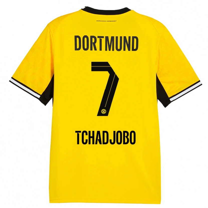 Danxen Mujer Camiseta Dia Tchadjobo #7 Amarillo Negro Blanco 1ª Equipación 2026/27 La Camisa México