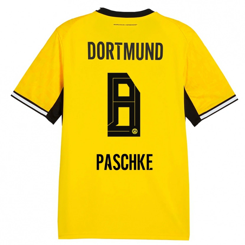Danxen Mujer Camiseta Felix Paschke #8 Amarillo Negro Blanco 1ª Equipación 2026/27 La Camisa México