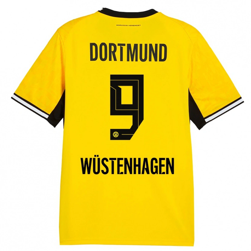 Danxen Mujer Camiseta Bennedikt Wüstenhagen #9 Amarillo Negro Blanco 1ª Equipación 2026/27 La Camisa México