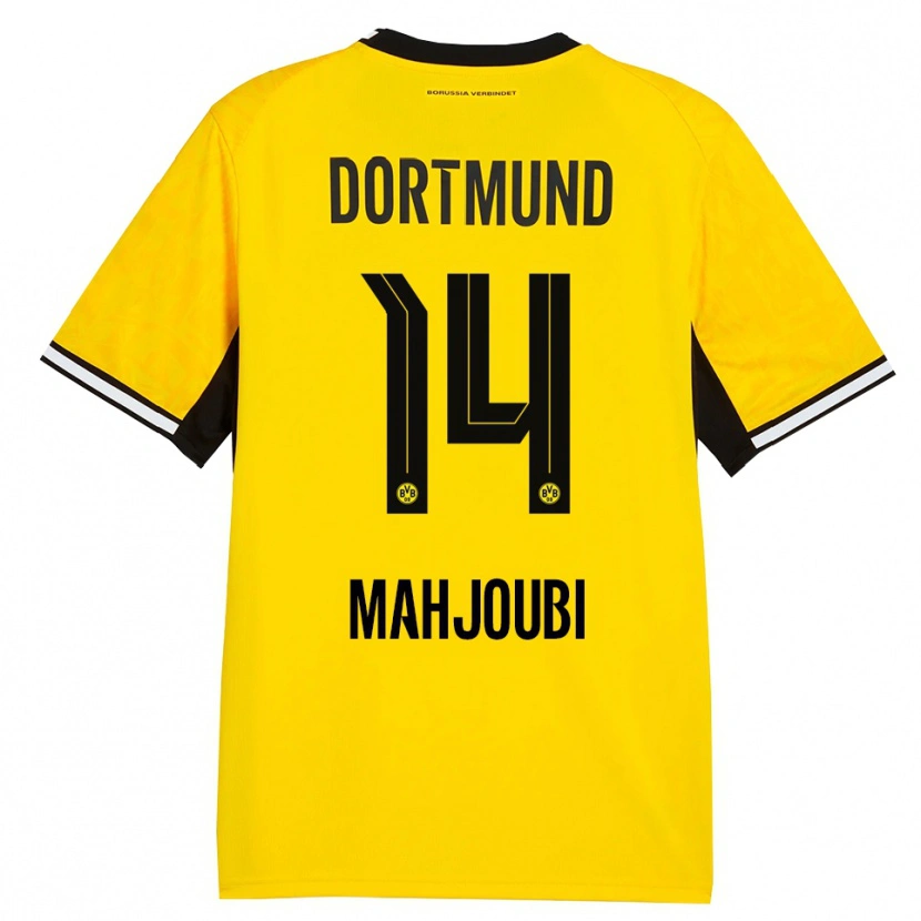 Danxen Mujer Camiseta Anas Mahjoubi #14 Amarillo Negro Blanco 1ª Equipación 2026/27 La Camisa México