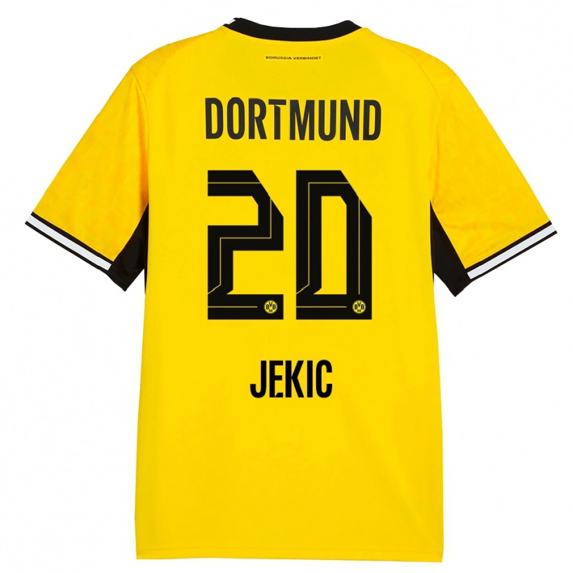 Danxen Mujer Camiseta Nikola Jekic #20 Amarillo Negro Blanco 1ª Equipación 2026/27 La Camisa México