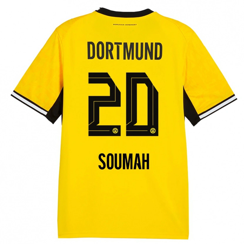 Danxen Mujer Camiseta Moussa Soumah #20 Amarillo Negro Blanco 1ª Equipación 2026/27 La Camisa México