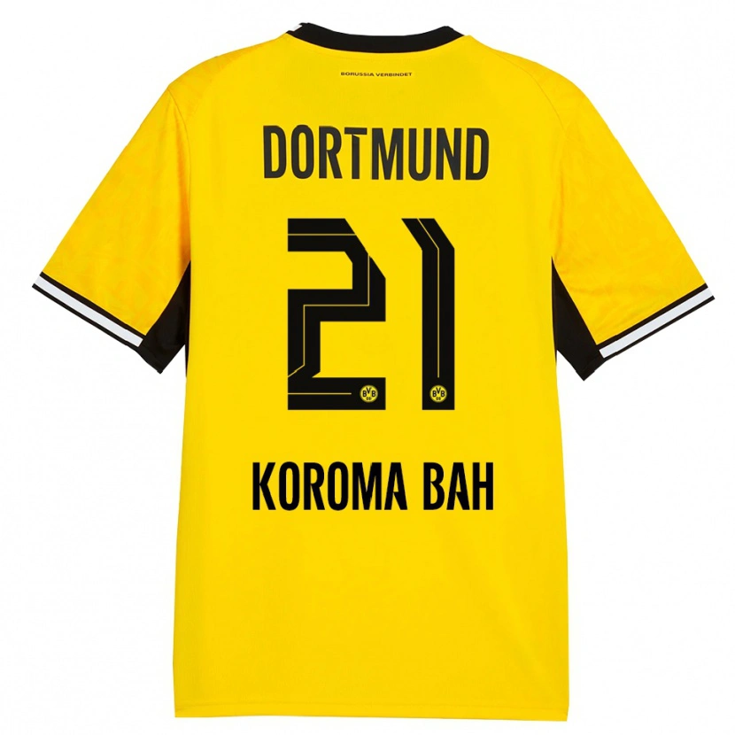 Danxen Mujer Camiseta Septimus Koroma Bah #21 Amarillo Negro Blanco 1ª Equipación 2026/27 La Camisa México