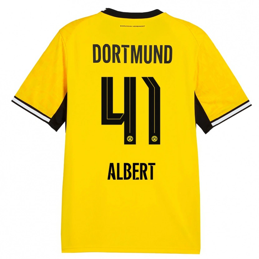 Danxen Mujer Camiseta Mathis Albert #41 Amarillo Negro Blanco 1ª Equipación 2026/27 La Camisa México