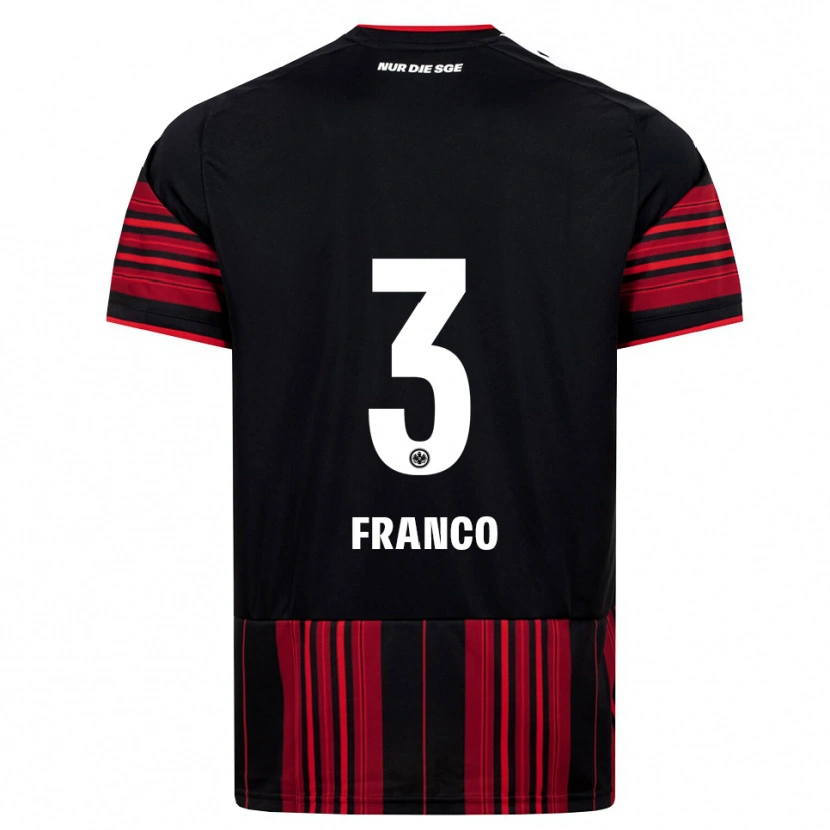Danxen Mujer Camiseta Giuseppe Franco #3 Negro Rojo Blanco 1ª Equipación 2026/27 La Camisa México