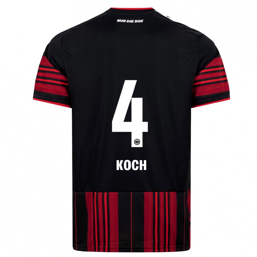 Danxen Mujer Camiseta Robin Koch #4 Negro Rojo Blanco 1ª Equipación 2026/27 La Camisa México