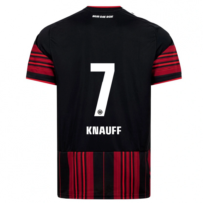 Danxen Mujer Camiseta Ansgar Knauff #7 Negro Rojo Blanco 1ª Equipación 2026/27 La Camisa México