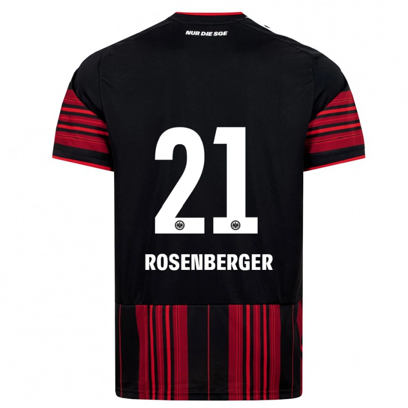 Danxen Mujer Camiseta Robin Rosenberger #21 Negro Rojo Blanco 1ª Equipación 2026/27 La Camisa México