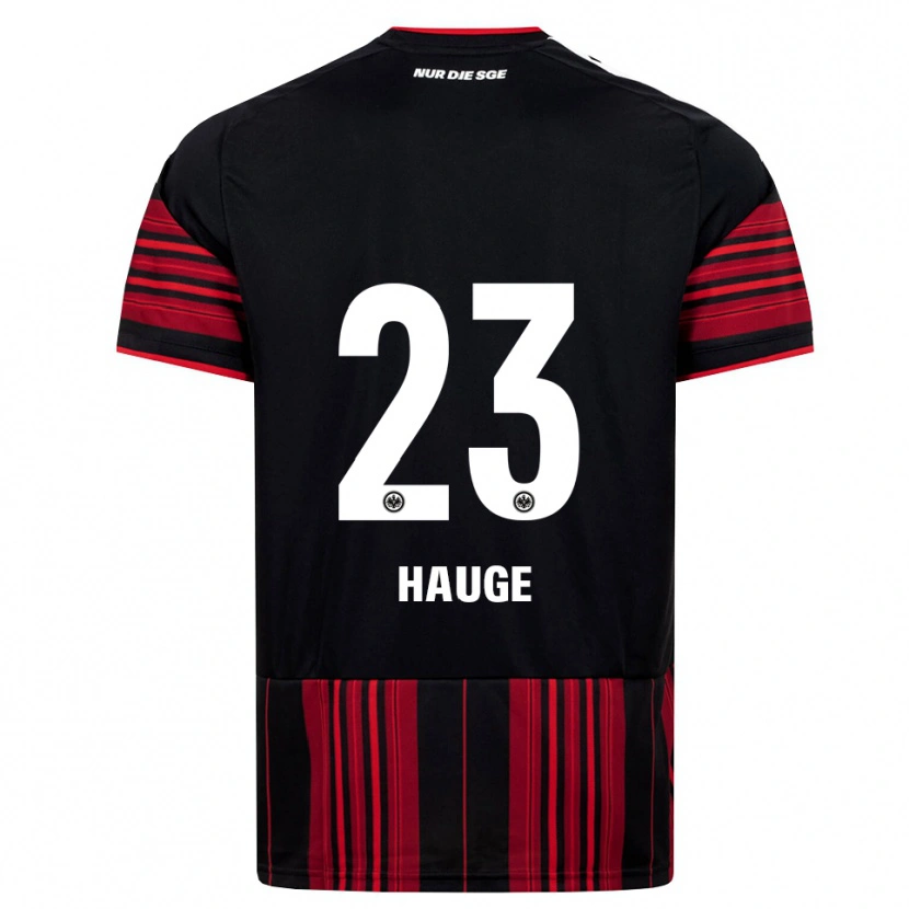 Danxen Mujer Camiseta Jens Petter Hauge #23 Negro Rojo Blanco 1ª Equipación 2026/27 La Camisa México