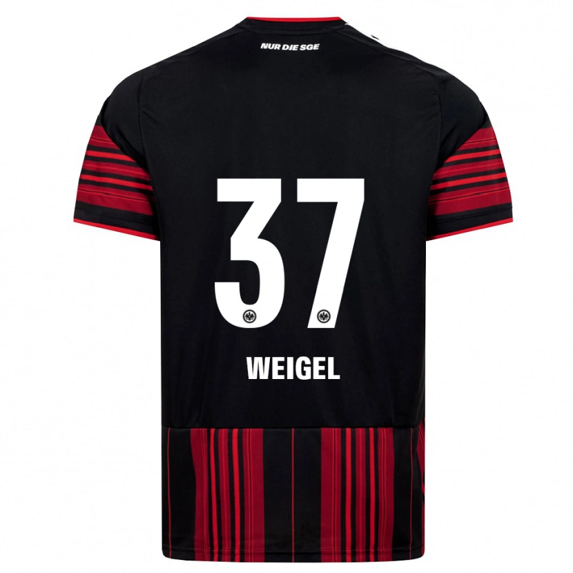 Danxen Mujer Camiseta Tobias Weigel #37 Negro Rojo Blanco 1ª Equipación 2026/27 La Camisa México