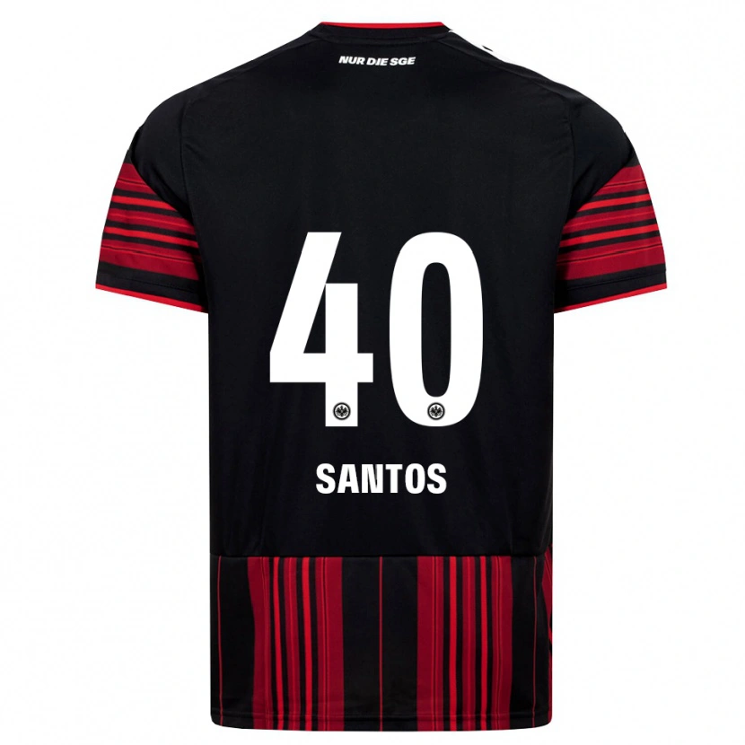 Danxen Mujer Camiseta Kauã Santos #40 Negro Rojo Blanco 1ª Equipación 2026/27 La Camisa México
