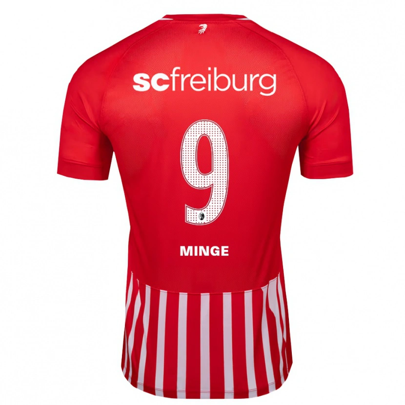 Danxen Mujer Camiseta Janina Minge #9 Rojo Blanco Negro 1ª Equipación 2026/27 La Camisa México