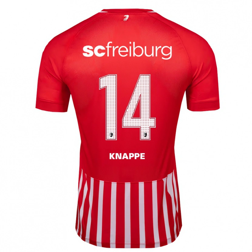 Danxen Mujer Camiseta Davino Knappe #14 Rojo Blanco Negro 1ª Equipación 2026/27 La Camisa México