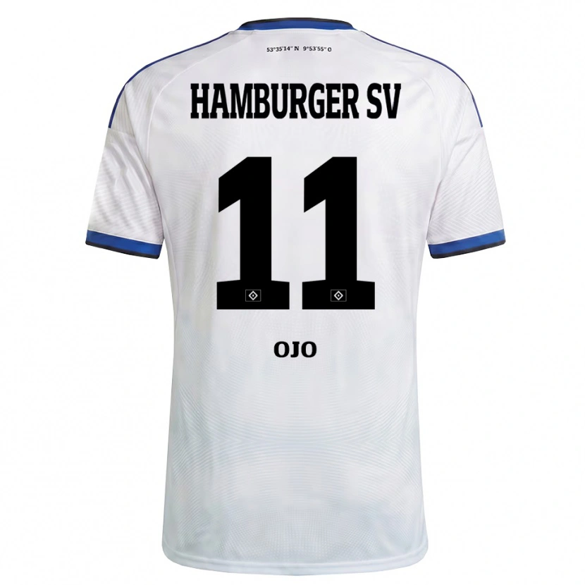 Danxen Mujer Camiseta Kelvin Ojo #11 Blanco Negro Azul 1ª Equipación 2026/27 La Camisa México