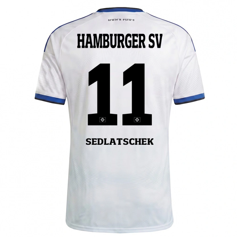 Danxen Mujer Camiseta Thierry Sedlatschek #11 Blanco Negro Azul 1ª Equipación 2026/27 La Camisa México