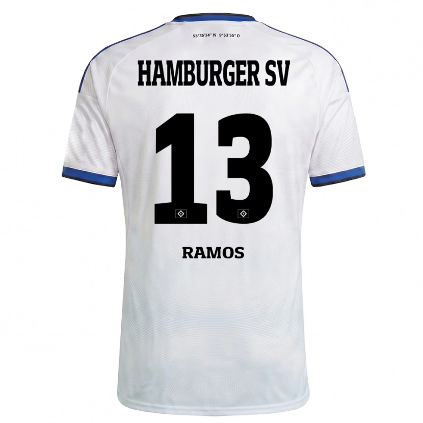 Danxen Mujer Camiseta Guilherme Ramos #13 Blanco Negro Azul 1ª Equipación 2026/27 La Camisa México
