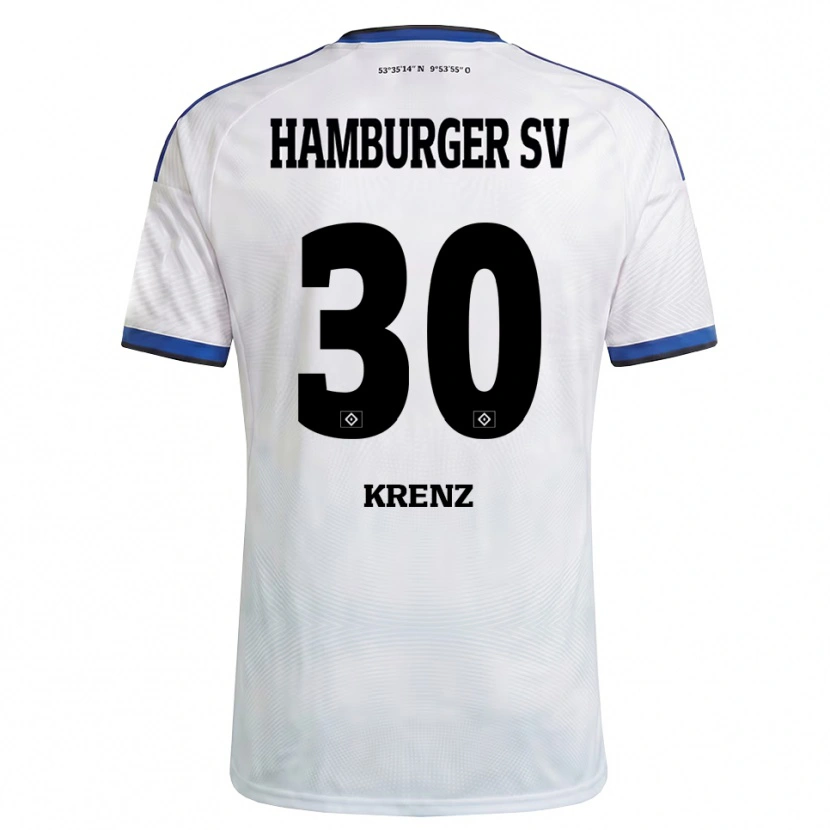 Danxen Mujer Camiseta Jamie Krenz #30 Blanco Negro Azul 1ª Equipación 2026/27 La Camisa México