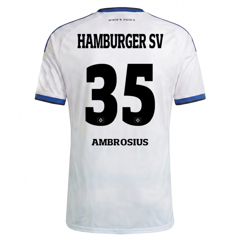 Danxen Mujer Camiseta Stephan Ambrosius #35 Blanco Negro Azul 1ª Equipación 2026/27 La Camisa México