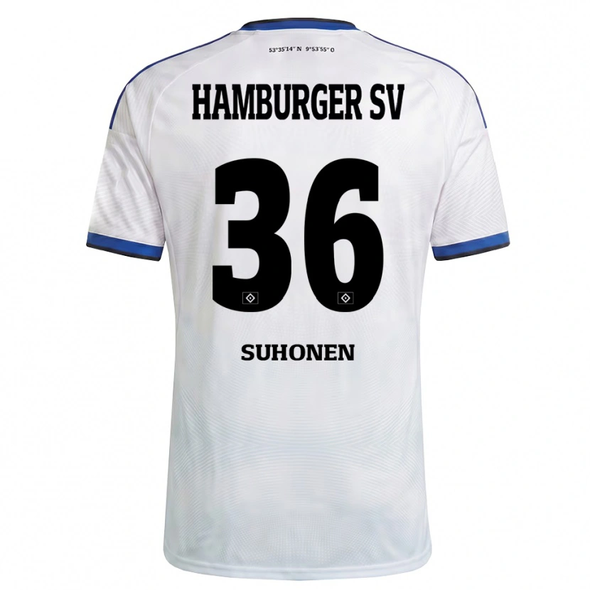 Danxen Mujer Camiseta Anssi Suhonen #36 Blanco Negro Azul 1ª Equipación 2026/27 La Camisa México