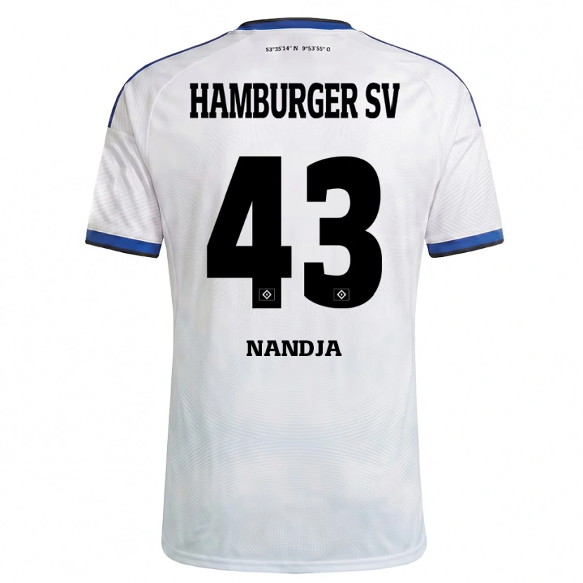 Danxen Mujer Camiseta Shafiq Nandja #43 Blanco Negro Azul 1ª Equipación 2026/27 La Camisa México