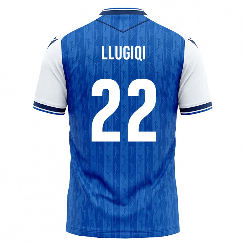 Danxen Mujer Camiseta Arian Llugiqi #22 Azul Real Blanco 1ª Equipación 2026/27 La Camisa México