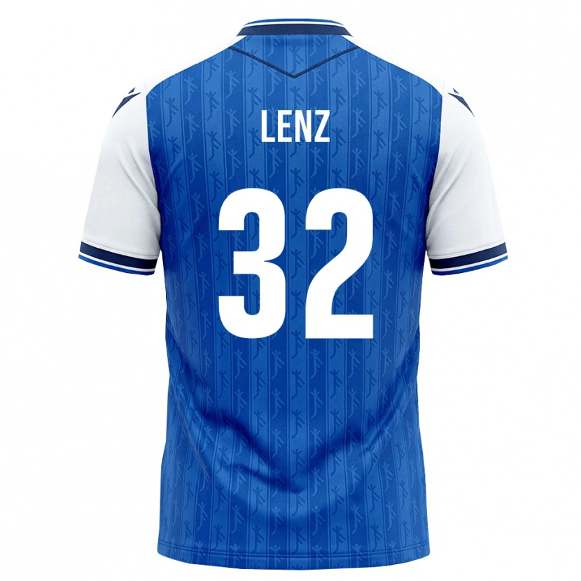 Danxen Mujer Camiseta Cajetan Lenz #32 Azul Real Blanco 1ª Equipación 2026/27 La Camisa México