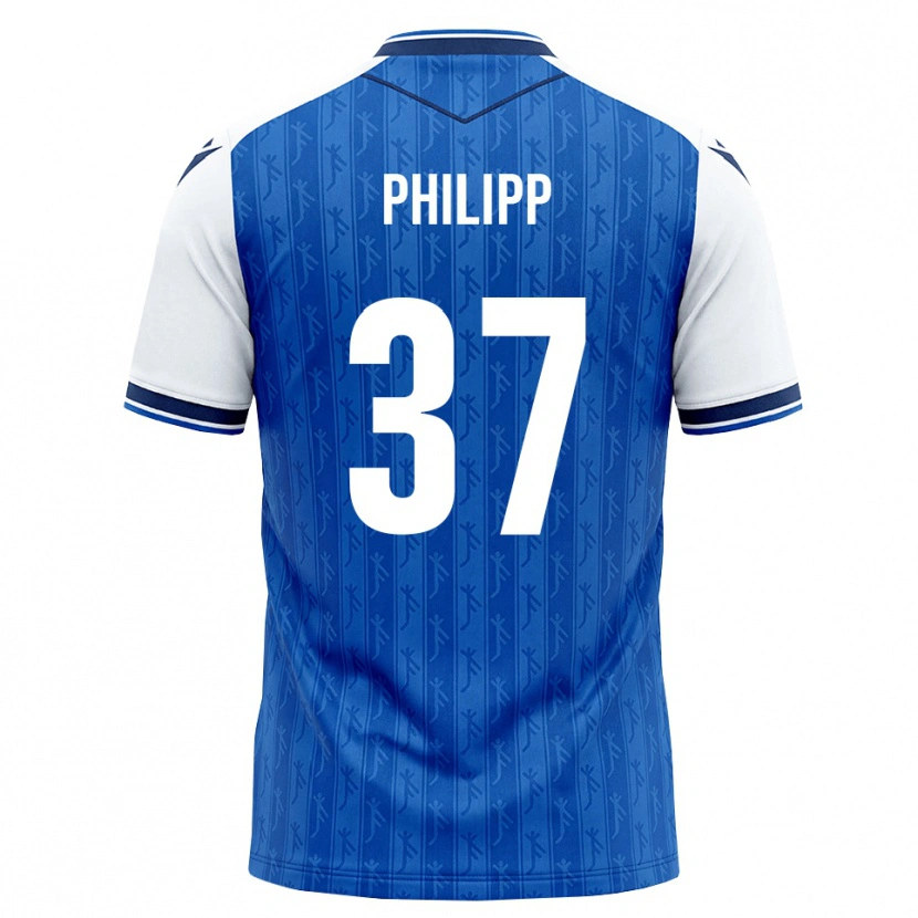 Danxen Mujer Camiseta Luca Philipp #37 Azul Real Blanco 1ª Equipación 2026/27 La Camisa México