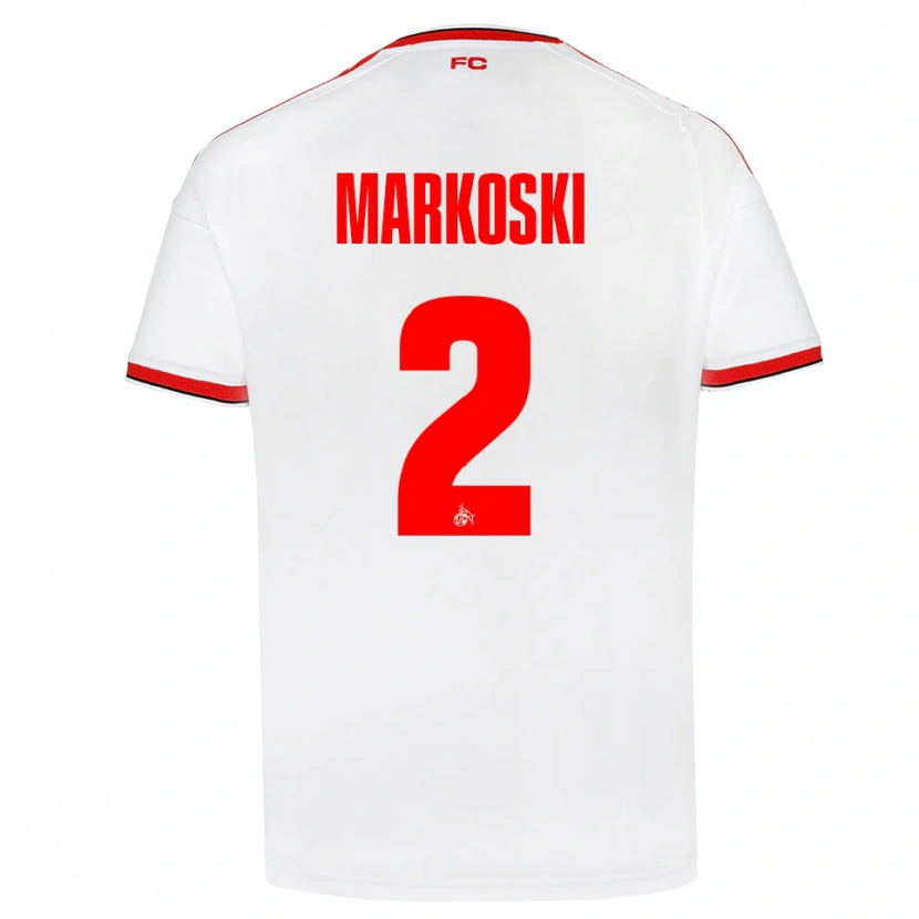 Danxen Mujer Camiseta Kristian Markoski #2 Blanco Rojo Negro 1ª Equipación 2026/27 La Camisa México