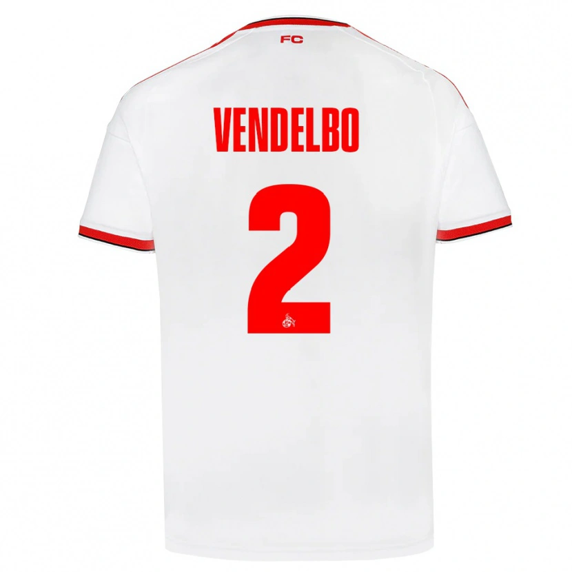 Danxen Mujer Camiseta Sofie Vendelbo #2 Blanco Rojo Negro 1ª Equipación 2026/27 La Camisa México