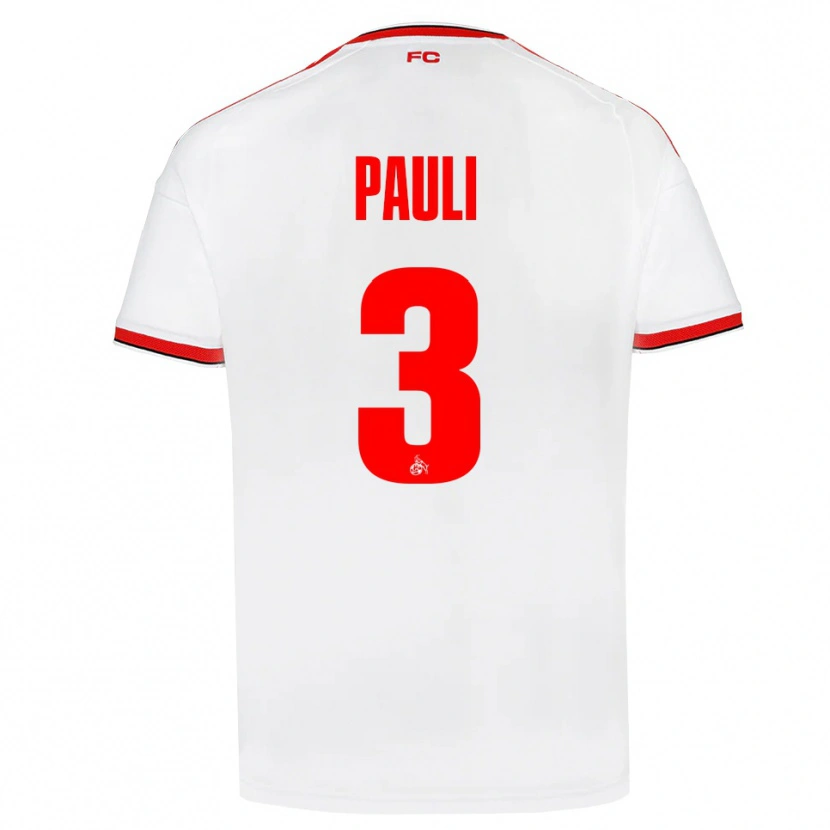 Danxen Mujer Camiseta Julian Pauli #3 Blanco Rojo Negro 1ª Equipación 2026/27 La Camisa México