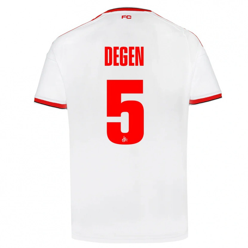Danxen Mujer Camiseta Celina Degen #5 Blanco Rojo Negro 1ª Equipación 2026/27 La Camisa México