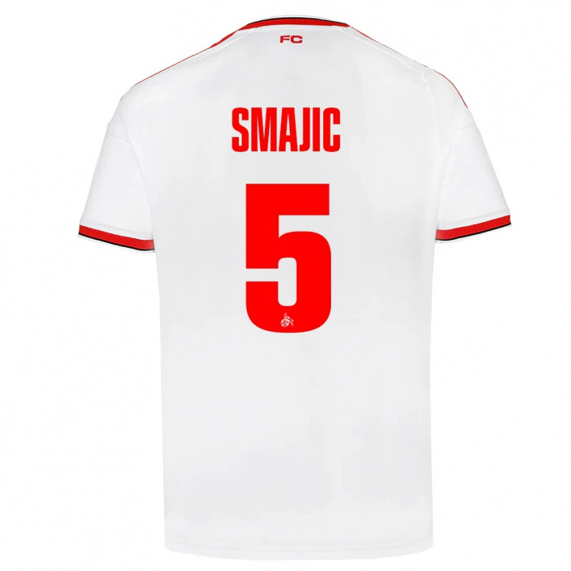 Danxen Mujer Camiseta Rijad Smajic #5 Blanco Rojo Negro 1ª Equipación 2026/27 La Camisa México