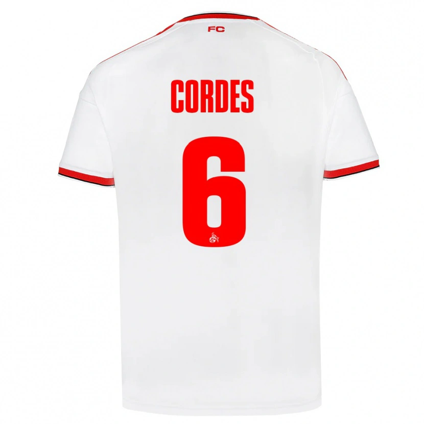 Danxen Mujer Camiseta Lotta Cordes #6 Blanco Rojo Negro 1ª Equipación 2026/27 La Camisa México