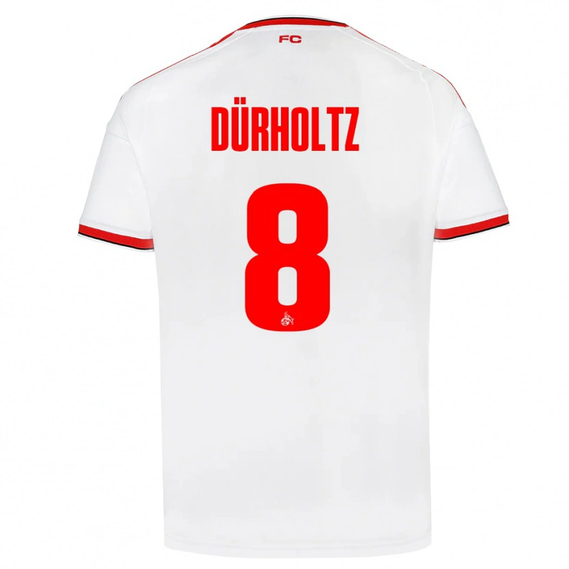 Danxen Mujer Camiseta Luca Dürholtz #8 Blanco Rojo Negro 1ª Equipación 2026/27 La Camisa México